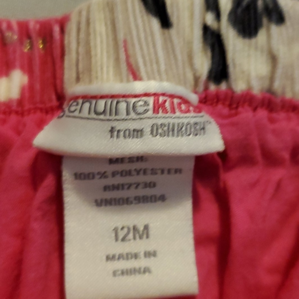Genuine Kids 12M pink lined skirt
